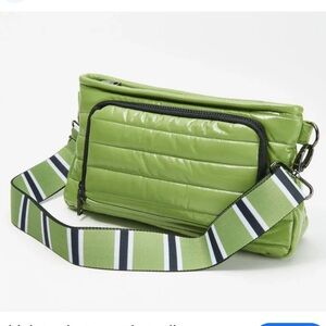 Think Royln. Bank Street Crossbody. Front zip.Patent!